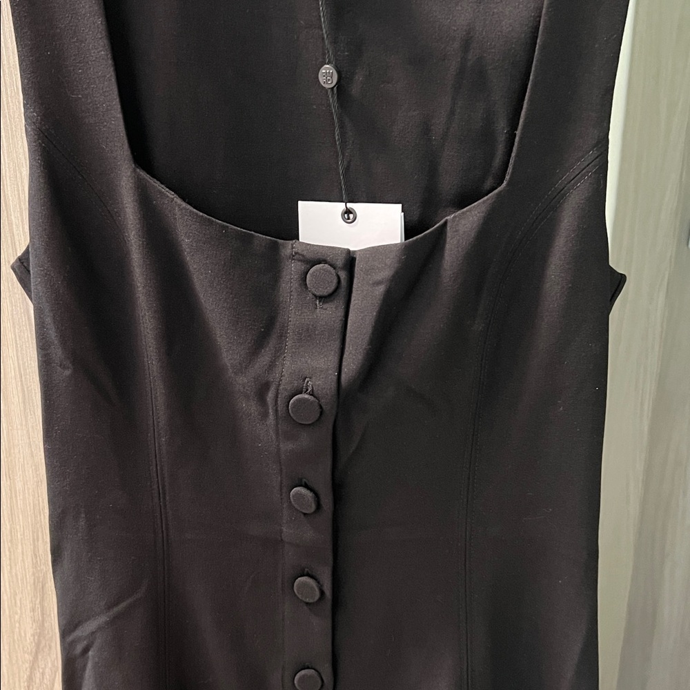 NWT Rumored Mayfair Black Button-Down midi Dress 2 - Picture 3 of 7